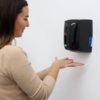 Secador Mãos Preto Brilho ABS Compacto Filtro Hepa 800W